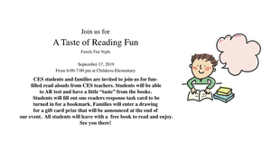 A Taste of Reading Fun - Family Fun Night