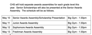 CHS Awards Assemblies
